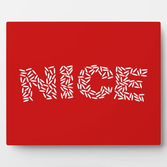 Plaque Photo Nice Riz (Devant)