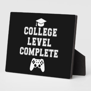 Plaque Photo Niveau collégial Complet Graduation Gamer Jeu