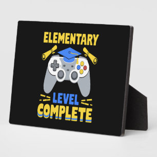 Plaque Photo Niveau élémentaire Complet Jeu Gamer Graduation