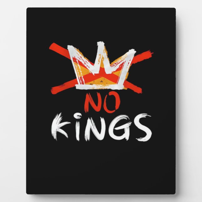 Plaque Photo No King Funny Quote Retro Creative Style (Devant)