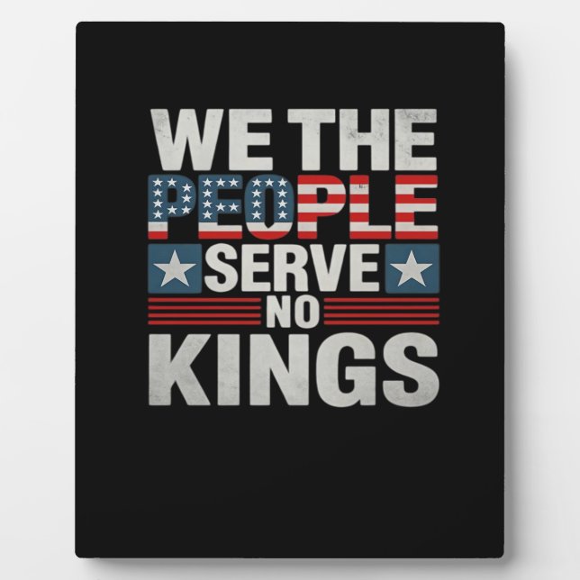 Plaque Photo No King Patriotic Freedom No Kings In America Retr (Devant)