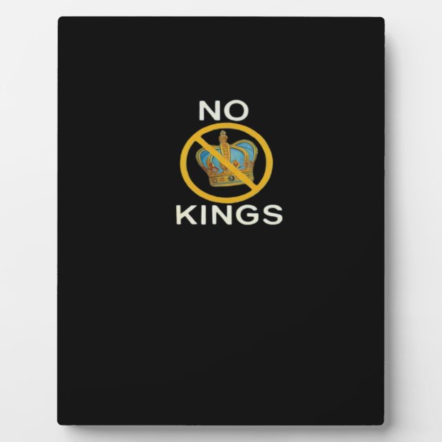 Plaque Photo No Kings  Funny Design (Devant)