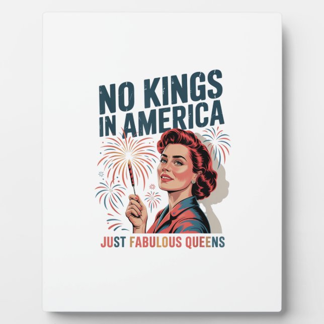 Plaque Photo No Kings In America Fabulous Queens Pride 2025 Des (Devant)