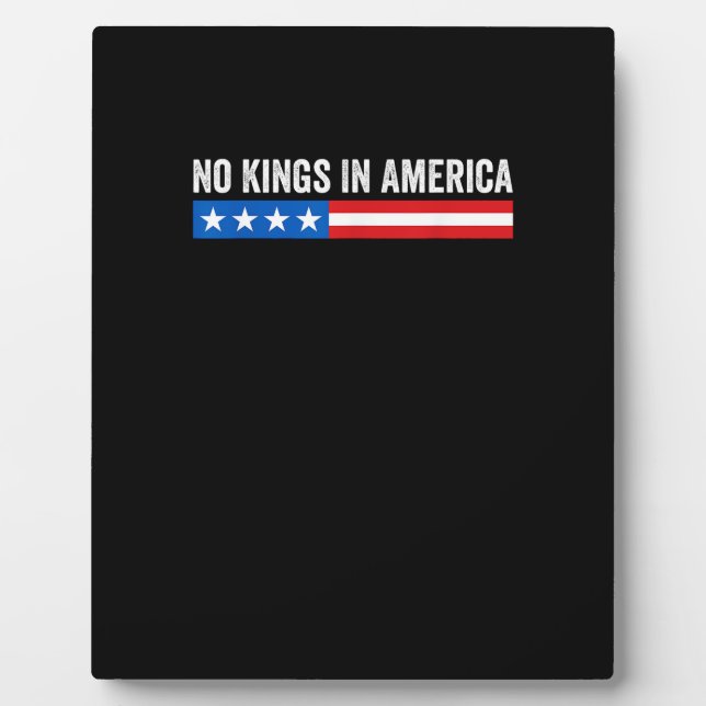 Plaque Photo No Kings In America Patriotic Style (Devant)