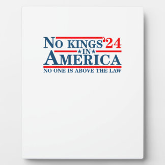 Plaque Photo No Kings In America Retro Classic