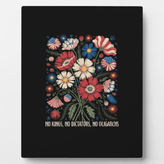 Plaque Photo No Kings No Dictators No Oligarchs In America Funn