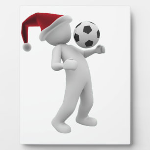Plaque Photo noël de football
