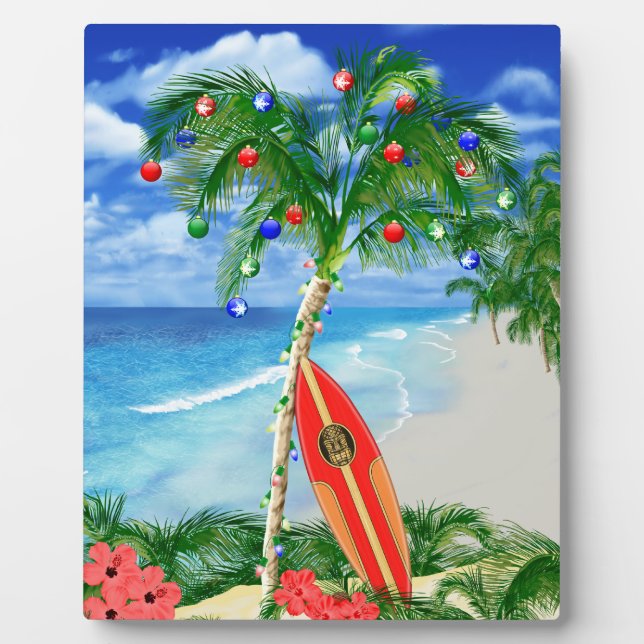Plaque Photo Noël de plage (Devant)