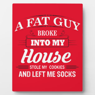 Plaque Photo Noël du Père Noël drôle en disant