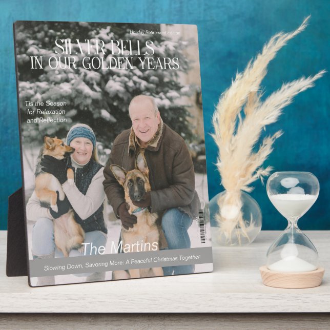 Plaque Photo Noël en couverture du magazine Retraite (Côté)