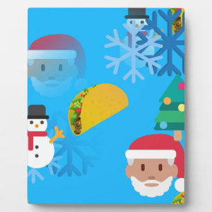 Plaque Photo noël taco emoji