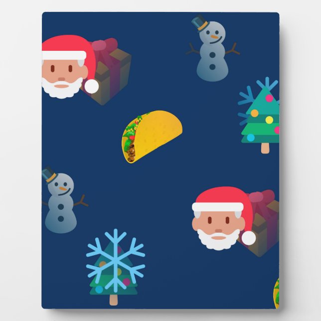 Plaque Photo noël taco emoji (Devant)