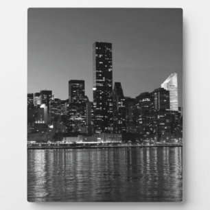 Plaque Photo Noir Blanc New York City Skyscapants Silhouette