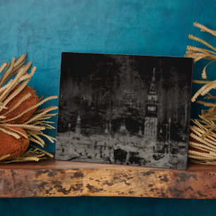 Plaque Photo Noir Taupe dénudé Skyline Venise Italie Art