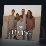 Plaque Photo Nom de famille Carte photo personnalisée<br><div class="desc">Personnalisez simplement votre texte et vos photos et créez un cadeau unique pour vous-même ou pour quelqu'un que vous aimez ! La couleur Arrière - plan peut être changée en n'importe quelle couleur de votre choix !</div>