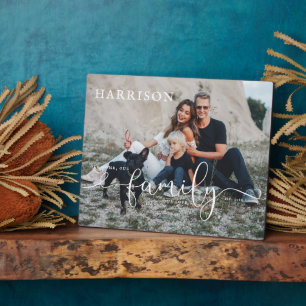 Plaque Photo Nom de famille Date de création   Photo & Typograp