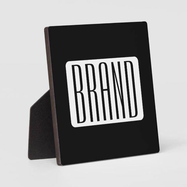 Plaque Photo Nom moderne ou nom de marque modifiable pour l'ent (Recto)