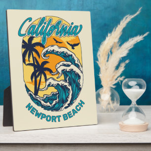 Plaque Photo Nom personnalisé / Texte Californie Surf