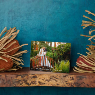 Plaque Photo Noms de mariée et de chambre Date 5x7 Mariage Phot