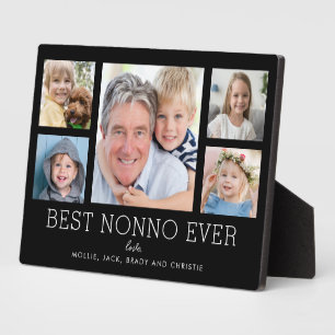 Plaque Photo Nonno Grand-Père Petits-Enfants Photo Collage