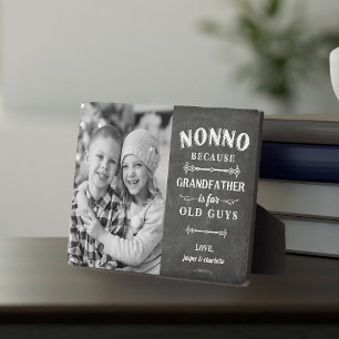 Plaque Photo Nonno Grandfather Father's Day Kids Photo