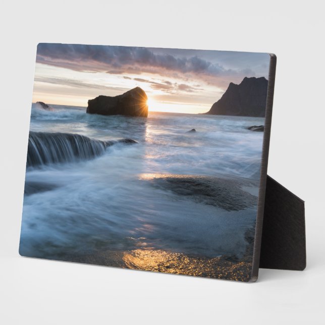 Plaque Photo Norvège Soleil de minuit (Côté)