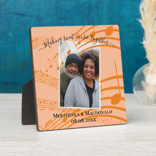 Plaque Photo Notes musicales Elegant Peach Couples Valentine Ph