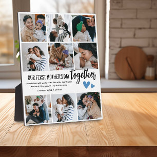 Plaque Photo Notre 1er jour de fête des mères ensemble ! Collag