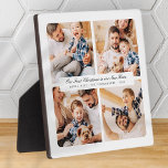 Plaque Photo Notre Premier Noël Dans Notre Nouvelle Maison Mode<br><div class="desc">Design est composé de typographie chic moderne avec sans serif et serif police. Ajoutez des photos personnalisées de la famille,  de la nouvelle maison et de l'année.</div>