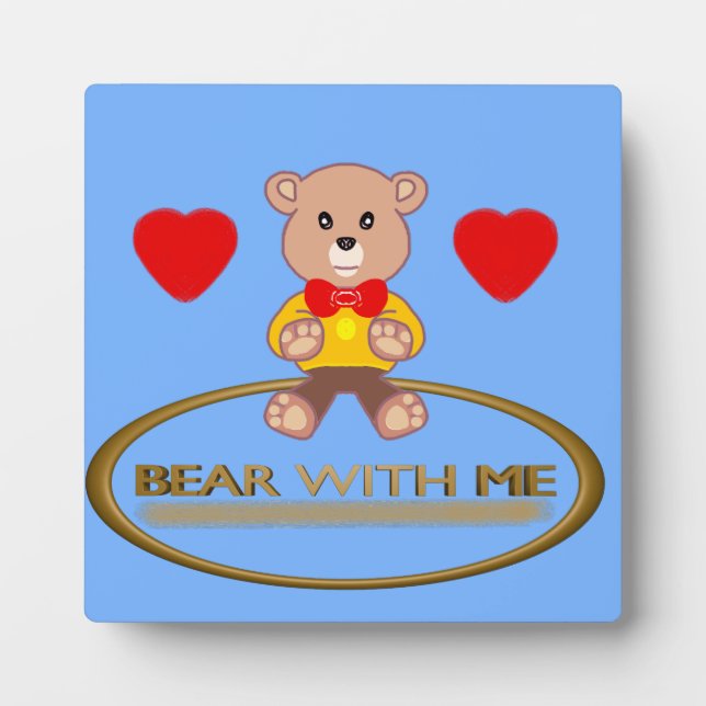 Plaque Photo Nounours en peluche  (Devant)