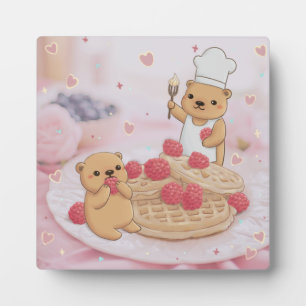 Plaque Photo Nounours et gaufres