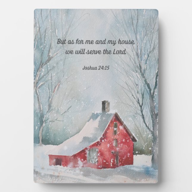 Plaque Photo Nous Serons Le Seigneur Bible Verse Photo 5x7 (Devant)