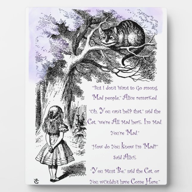 Plaque Photo Nous sommes tous fous ici (Devant)