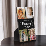Plaque Photo Nous t'aimons Maman Famille Photo moderne Collage<br><div class="desc">La Plaque de collage photo moderne de la famille We Love You est un souvenir qui célèbre le lien spécial entre une mère et sa famille. Avec un design personnalisable, cette plaque vous permet de télécharger vos photos de famille préférées et de les organiser dans un beau collage. L'agencement élégant...</div>