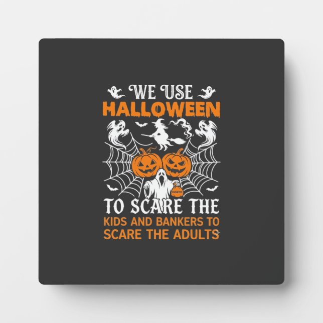 Plaque Photo Nous Utilisons Halloween Effrayer Fantôme Citrouil (Devant)