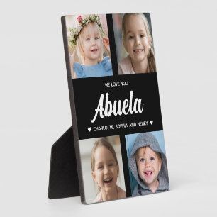 Plaque Photo Nous vous aimons Abuela Famille Keepsaké Photo Col