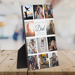 Plaque Photo Nous vous aimons DAD Modern Grey Elegant Fête des