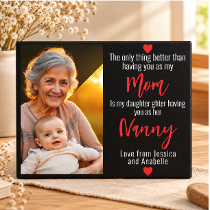 Plaque Photo Nous vous aimons grand-mère personnalisé 1-photo