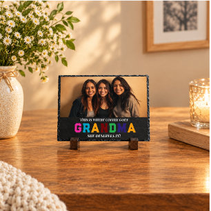 Plaque Photo Nous vous aimons grand-mère personnalisé 1-photo