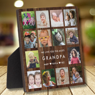 Plaque Photo Nous vous aimons Grand-père 14 Collage de photos B