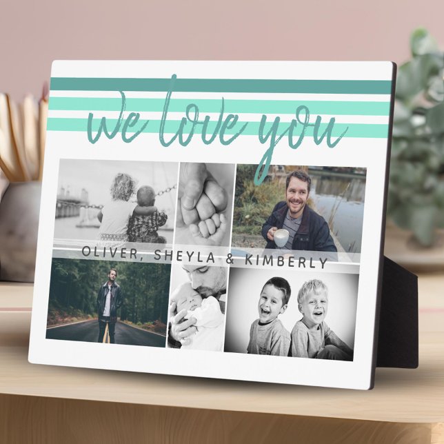 Plaque Photo Nous vous aimons Modern Script Family 6 Photo Coll (Créateur téléchargé)