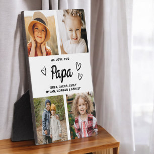 Plaque Photo Nous vous aimons Papa Famille Photo moderne Collag