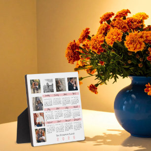 Plaque Photo Nouvel An 2025 Calendrier Famille Multiphoto Colla