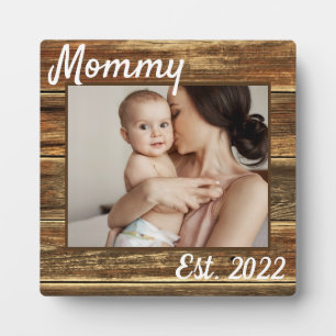Plaque Photo Nouvelle Maman Première Mère Jour Bois Rustique Cr