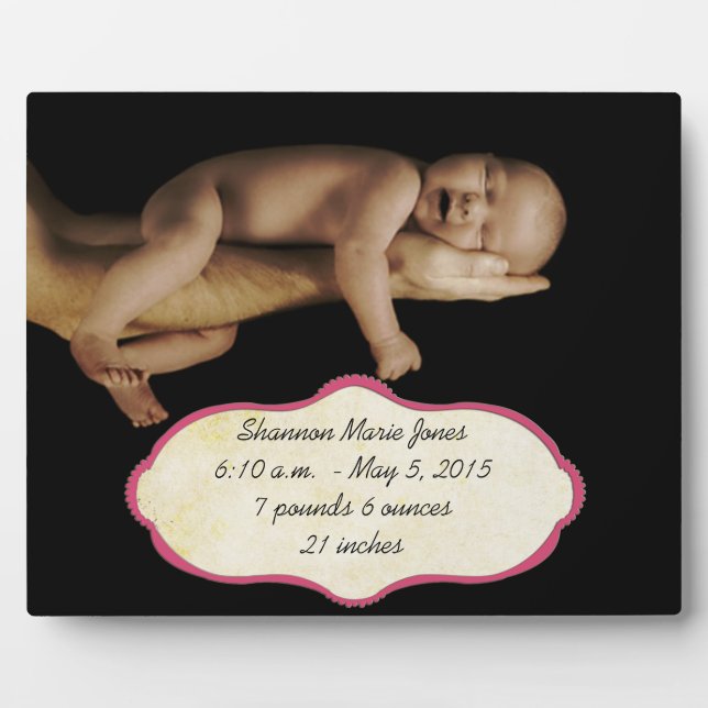 Plaque Photo Nouvelle photo de bébé (Devant)