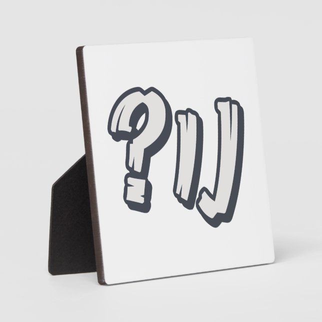 Plaque Photo "NU ?" yiddish - L'expression juive parfaite (Recto)