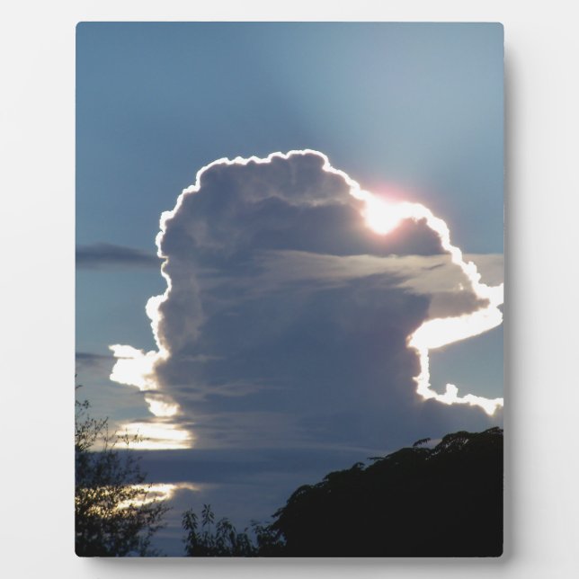 Plaque Photo nuage de tonnerre bloque le soleil (Devant)