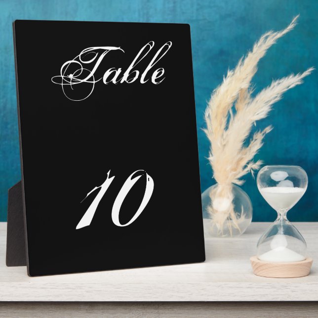 Plaque Photo Numéro de table (Côté)