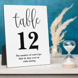 Plaque Photo Numéro de table Signal de réception de mariage