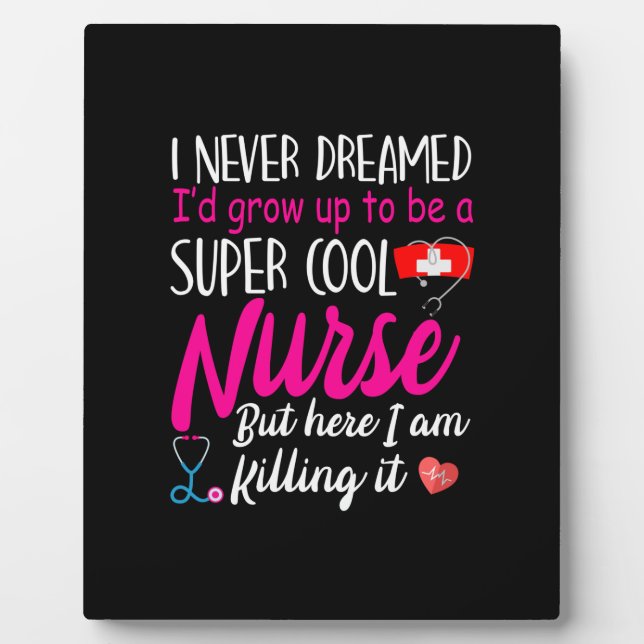 Plaque Photo Nurse | Super Cool Nurse (Devant)